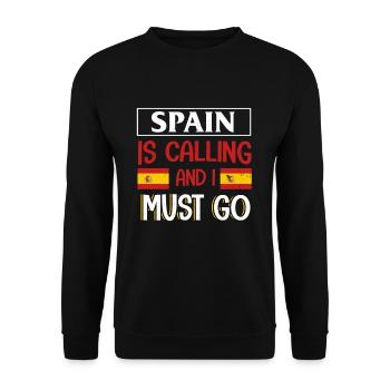 Spain - Unisex Sweatshirt - black - Front - Alina (178cm) & Michal (187cm)