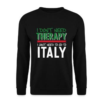 Italy - Unisex Sweatshirt - black - Front - Alina (178cm) & Michal (187cm)