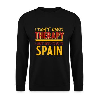 Spanien - Unisex Pullover - Schwarz - Vorne - Alina (178cm) & Michal (187cm)