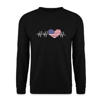 United States - Unisex Sweatshirt - black - Front - Alina (178cm) & Michal (187cm)
