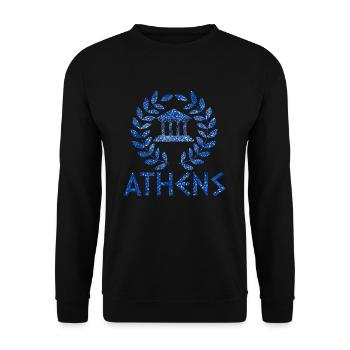 Greece - Unisex Sweatshirt - black - Front - Alina (178cm) & Michal (187cm)