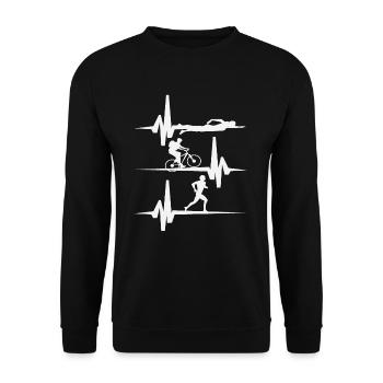 Triathlon - Unisex Pullover - Schwarz - Vorne - Alina (178cm) & Michal (187cm)