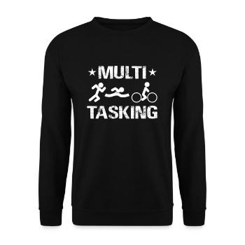 Triathlon - Unisex Pullover - Schwarz - Vorne - Alina (178cm) & Michal (187cm)