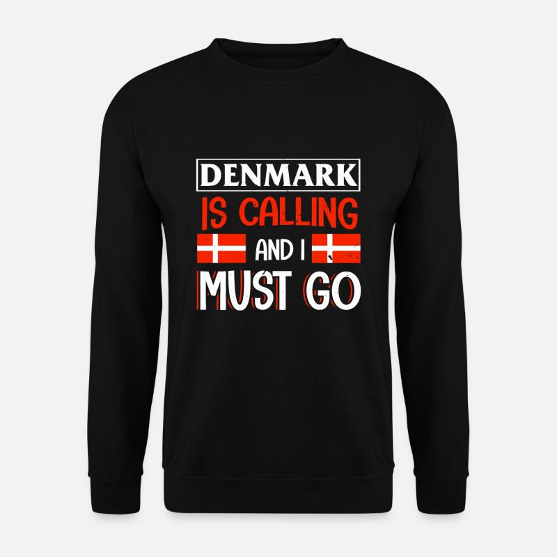 Dänemark Dänische Flagge geschenk Süß lustig - Unisex Pullover - Schwarz