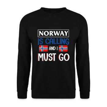 Norwegen - Unisex Pullover - Schwarz - Vorne - Alina (178cm) & Michal (187cm)