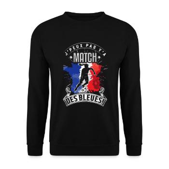 Les Bleues Fußballer. Französische Frauen-Nationalmannschaft - Unisex Pullover - Schwarz - Vorne - Alina (178cm) & Michal (187cm)