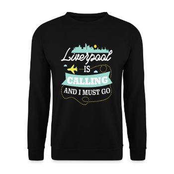 Liverpool - Unisex Pullover - Schwarz - Vorne - Alina (178cm) & Michal (187cm)