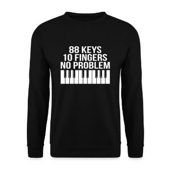 Piano Play Piano Pianist Gift Sweet - Unisex Sweatshirt - black - Front - Alina (178cm) & Michal (187cm)