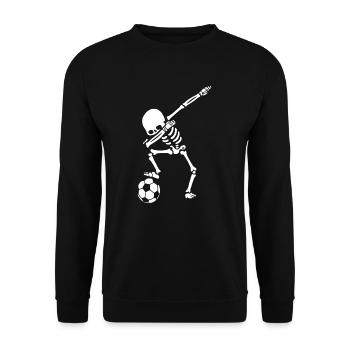 Fußball - Unisex Pullover - Schwarz - Vorne - Alina (178cm) & Michal (187cm)