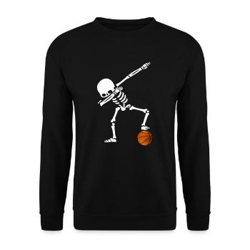 Basketball Basketballer Geschenk Geschenkidee - Unisex Pullover - Schwarz - Vorne - Alina (178cm) & Michal (187cm)