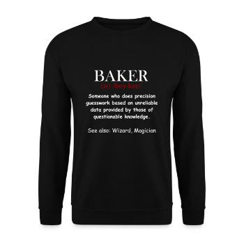 faire cuire au four - Sweat-shirt Unisexe - noir - Devant - Alina (178cm) & Michal (187cm)