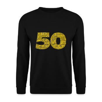 50ème anniversaire - Sweat-shirt Unisexe - noir - Devant - Alina (178cm) & Michal (187cm)