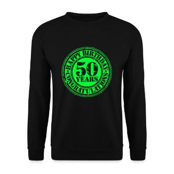 50ème anniversaire - Sweat-shirt Unisexe - noir - Devant - Alina (178cm) & Michal (187cm)