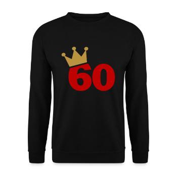 60th birthday - Unisex Sweatshirt - black - Front - Alina (178cm) & Michal (187cm)