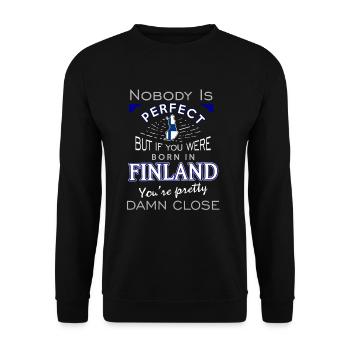 Finland Finland Gift Gift Idea - Unisex Sweatshirt - black - Front - Alina (178cm) & Michal (187cm)