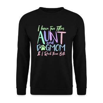 tante - Sweat-shirt Unisexe - noir - Devant - Alina (178cm) & Michal (187cm)