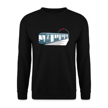 Train trains train modèle - Sweat-shirt Unisexe - noir - Devant - Alina (178cm) & Michal (187cm)