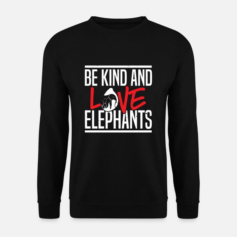 Elefant - Unisex Pullover - Schwarz