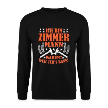 Zimmermann - Unisex Pullover - Schwarz - Vorne - Alina (178cm) & Michal (187cm)