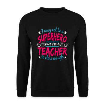 teachers teachers - Unisex Sweatshirt - black - Front - Alina (178cm) & Michal (187cm)