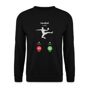 Handball handball jouer cadeau idée cadeau - Sweat-shirt Unisexe - noir - Devant - Alina (178cm) & Michal (187cm)