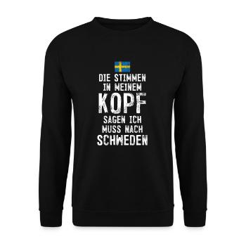 Suède - Sweat-shirt Unisexe - noir - Devant - Alina (178cm) & Michal (187cm)