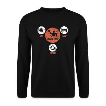 Water polo - Unisex Sweatshirt - black - Front - Alina (178cm) & Michal (187cm)