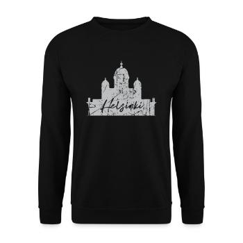 Helsinki - Unisex Sweatshirt - black - Front - Alina (178cm) & Michal (187cm)