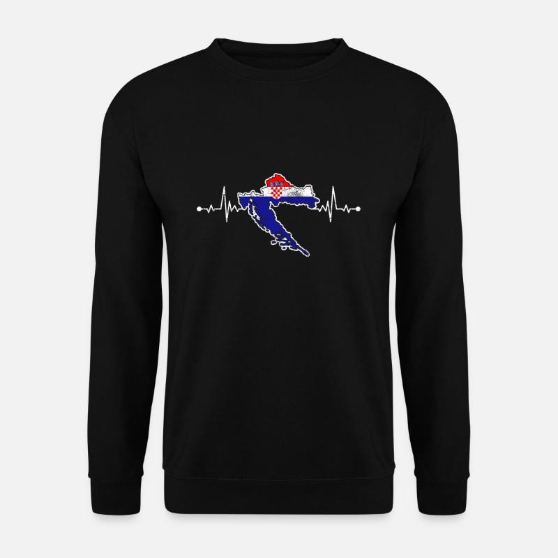 Kroatien - Unisex Pullover - Schwarz