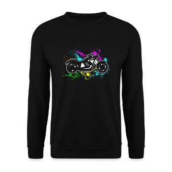 Moto Moto Conduite Cadeau Idée Cadeau Bik - Sweat-shirt Unisexe - noir - Devant - Alina (178cm) & Michal (187cm)