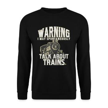 Train trains train modèle - Sweat-shirt Unisexe - noir - Devant - Alina (178cm) & Michal (187cm)