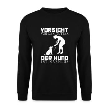 Idée cadeau chien chiot chien - Sweat-shirt Unisexe - noir - Devant - Alina (178cm) & Michal (187cm)