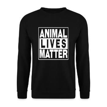 vegan - Unisex Pullover - Schwarz - Vorne - Alina (178cm) & Michal (187cm)