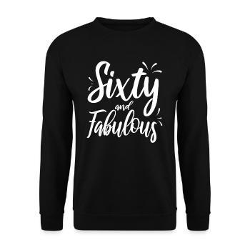 60th birthday - Unisex Sweatshirt - black - Front - Alina (178cm) & Michal (187cm)