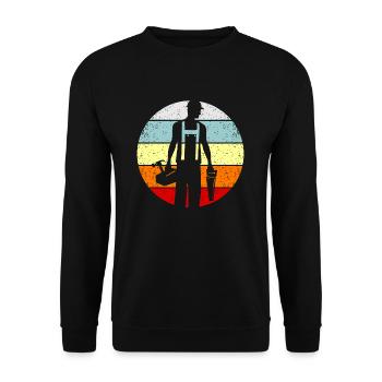 Le menuisier Zimmer Bauen, artisan du bâtiment, Gesch - Sweat-shirt Unisexe - noir - Devant - Alina (178cm) & Michal (187cm)