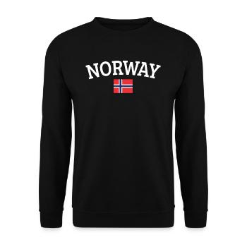 Norwegen Skandinavien Geschenk Oslo - Unisex Pullover - Schwarz - Vorne - Alina (178cm) & Michal (187cm)