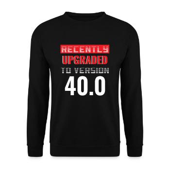 40th birthday - Unisex Sweatshirt - black - Front - Alina (178cm) & Michal (187cm)