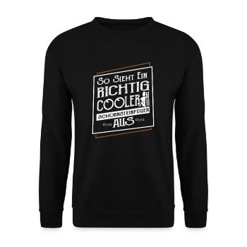 Schornsteinfeger - Unisex Pullover - Schwarz - Vorne - Alina (178cm) & Michal (187cm)