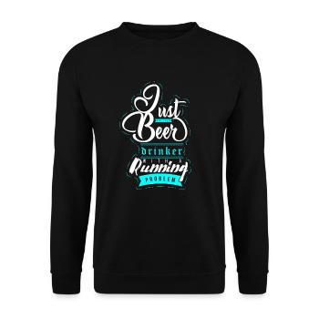 courir - Sweat-shirt Unisexe - noir - Devant - Alina (178cm) & Michal (187cm)