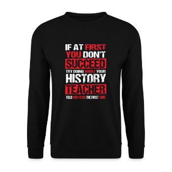 professeur - Sweat-shirt Unisexe - noir - Devant - Alina (178cm) & Michal (187cm)