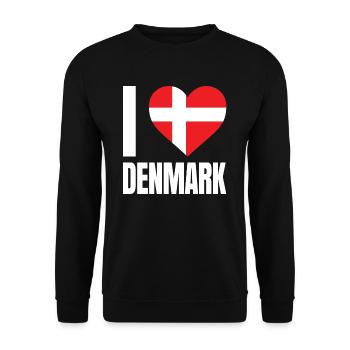 Denmark - Unisex Sweatshirt - black - Front - Alina (178cm) & Michal (187cm)