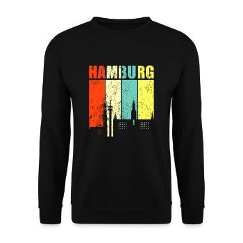 Hambourg - Sweat-shirt Unisexe - noir - Devant - Alina (178cm) & Michal (187cm)