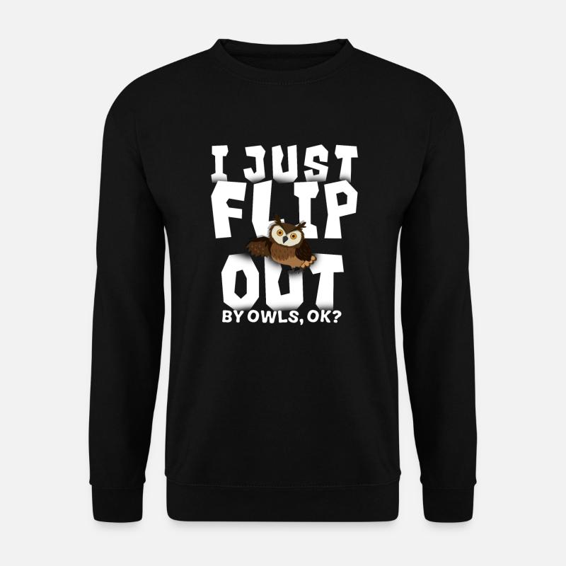 Eule - Unisex Pullover - Schwarz