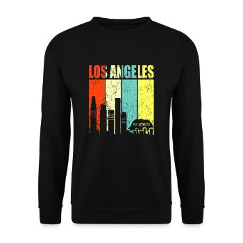 Los Angeles - Unisex Sweatshirt - black - Front - Alina (178cm) & Michal (187cm)