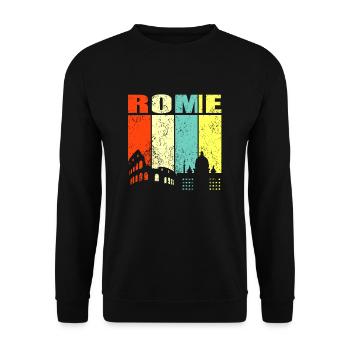 Rome - Unisex Sweatshirt - black - Front - Alina (178cm) & Michal (187cm)
