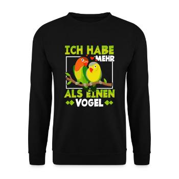 Papagei - Unisex Pullover - Schwarz - Vorne - Alina (178cm) & Michal (187cm)