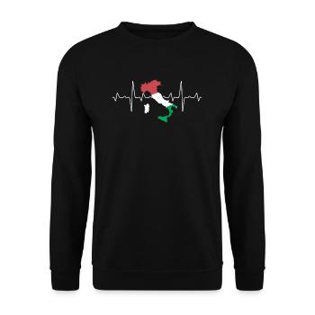 Italy - Unisex Sweatshirt - black - Front - Alina (178cm) & Michal (187cm)