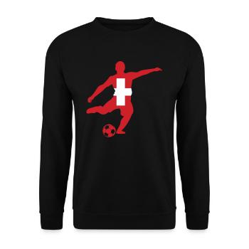 Schweiz - Unisex Pullover - Schwarz - Vorne - Alina (178cm) & Michal (187cm)