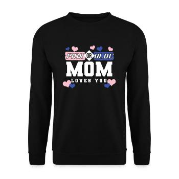 Baby Pregnant Pregnancy Gift Sweet - Unisex Sweatshirt - black - Front - Alina (178cm) & Michal (187cm)
