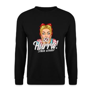 50ème anniversaire - Sweat-shirt Unisexe - noir - Devant - Alina (178cm) & Michal (187cm)